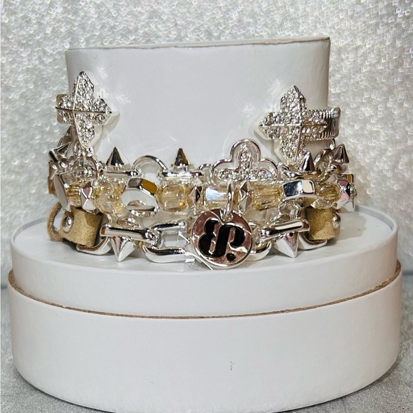 Bomb Party Jewelry - Bomb Party Summer Stacks 2025 “Live Out Loud Gorgeous” 4 Silver Plated Bracelets